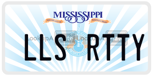 LLSRTTY  license plate in MS