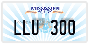 LLU300 license plate in Mississippi
