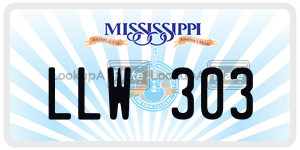 LLW303  license plate in MS
