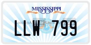 LLW799  license plate in MS