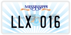LLX016  license plate in MS
