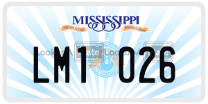 LM1026  license plate in MS