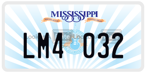 LM4032  license plate in MS