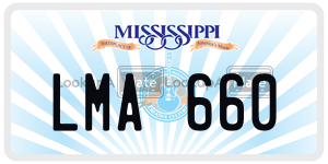 LMA660  license plate in MS