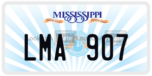 LMA907  license plate in MS