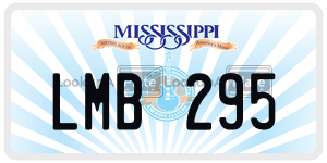 LMB295  license plate in MS