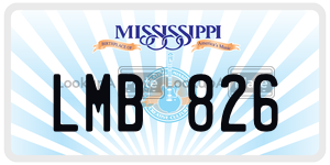 LMB826  license plate in MS