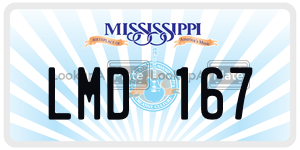 LMD167  license plate in MS