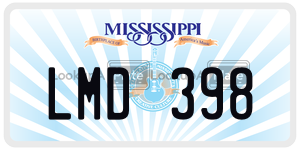 LMD398  license plate in MS
