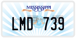 LMD739  license plate in MS