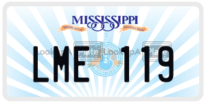 LME119  license plate in MS