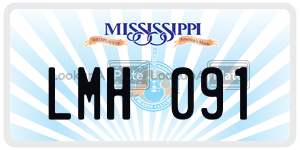 LMH091  license plate in MS