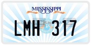 LMH317  license plate in MS