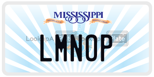 LMNOP  license plate in MS