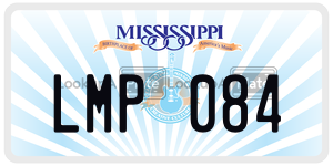 LMP084  license plate in MS