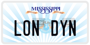 LONDYN  license plate in MS