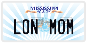 LONMOM  license plate in MS
