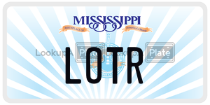 LOTR  license plate in MS