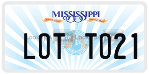 LOTTO21 license plate in Mississippi