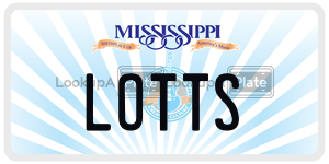LOTTS  license plate in MS