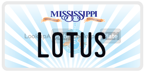 LOTUS  license plate in MS
