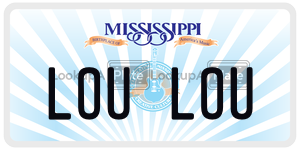 LOULOU license plate in Mississippi