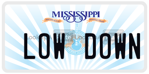 LOWDOWN  license plate in MS
