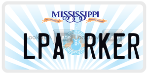 LPARKER  license plate in MS