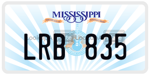 LRB835  license plate in MS