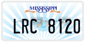 LRC8120  license plate in MS
