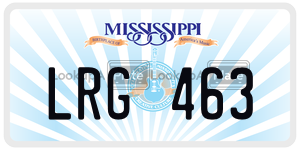 LRG463  license plate in MS