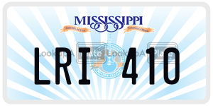 LRI410  license plate in MS