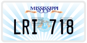 LRI718  license plate in MS