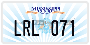LRL071  license plate in MS