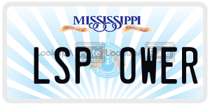 LSPOWER  license plate in MS