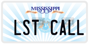 LSTCALL  license plate in MS