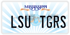 LSUTGRS  license plate in MS