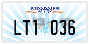 LT1036  license plate in MS