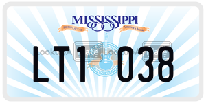 LT1038  license plate in MS