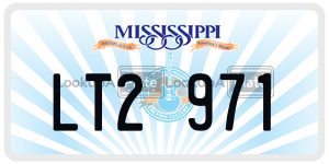 LT2971  license plate in MS