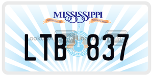 LTB837  license plate in MS