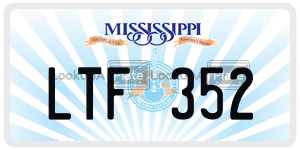 LTF352  license plate in MS