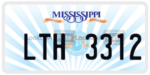 LTH3312  license plate in MS