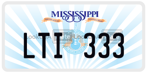 LTI333  license plate in MS