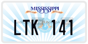 LTK141  license plate in MS