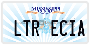 LTRECIA  license plate in MS