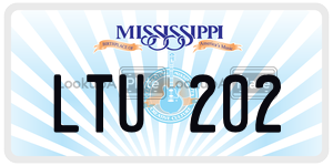 LTU202  license plate in MS