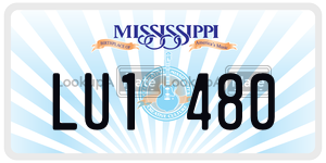 LU1480 license plate in Mississippi