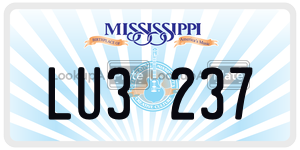 LU3237  license plate in MS
