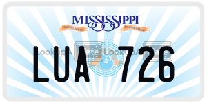 LUA726  license plate in MS
